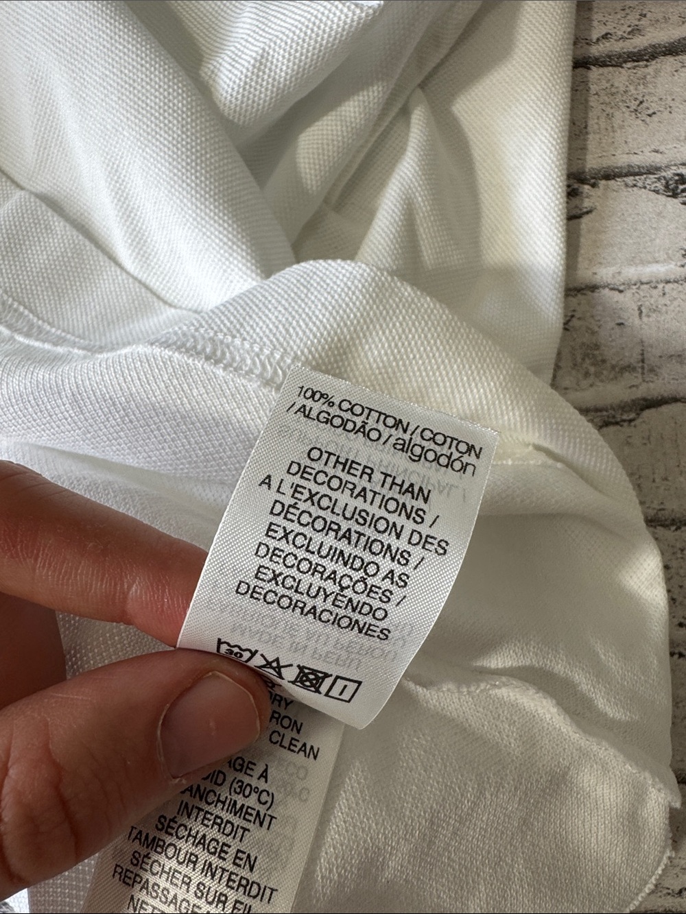 Lacoste mens M Medium classic fit white contrast collar pique polo shirt EUC - Picture 6 of 6